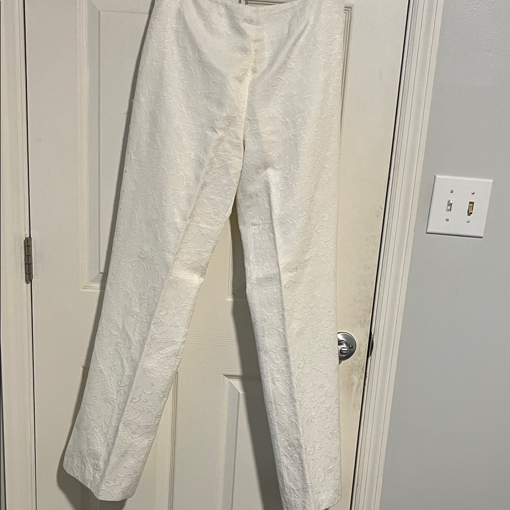 Alberto Makali Ivory Textured Pants